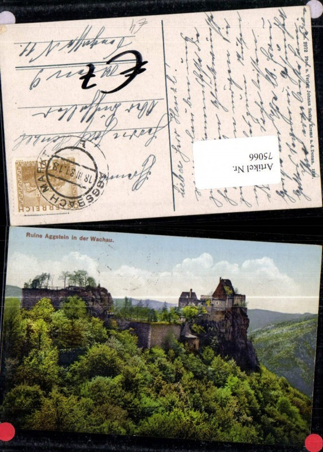 75066,Ruine Aggstein i.d. Wachau bei Schönbühel Melk a.d. Donau