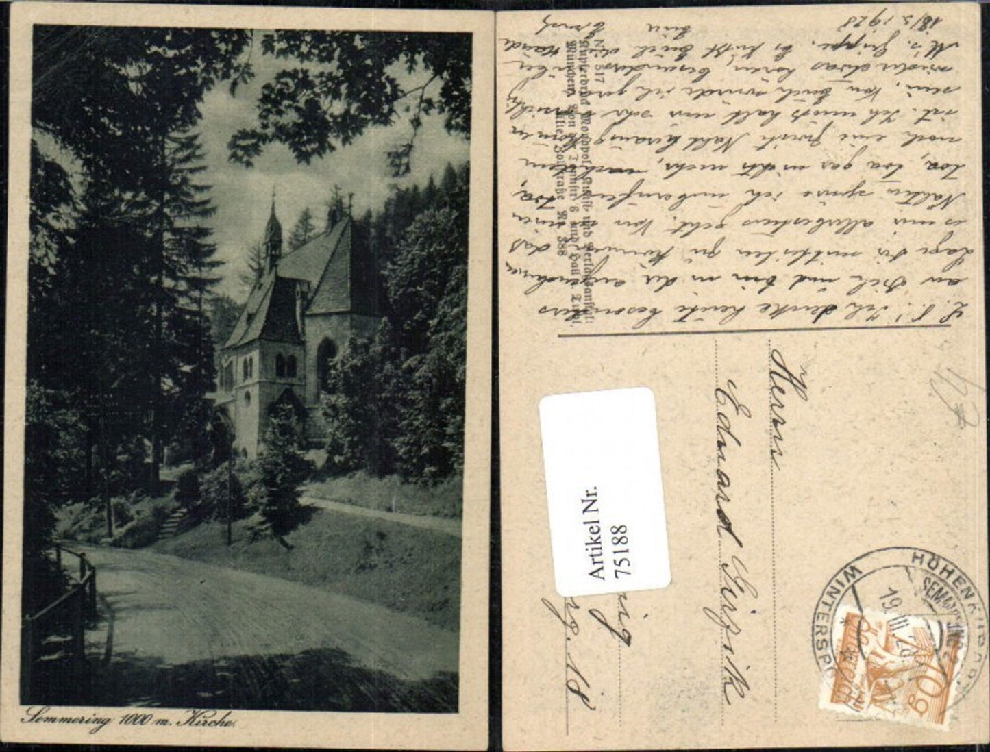 75188,Semmering Kirche Detailansicht