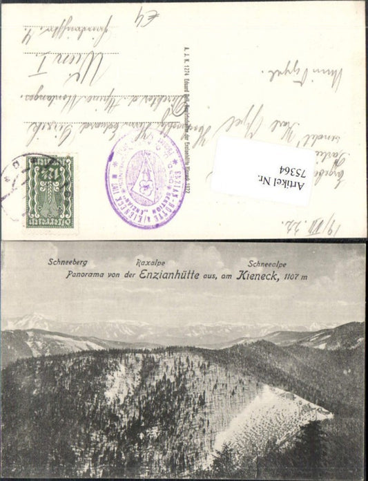 75364,Panorama v.d. Enzianhütte aus am Kieneck Rax Reichenau Schneeberg Puchberg