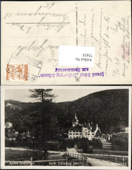 75435,Grand Hotel Erzherzog Johann am Semmering Detailansicht