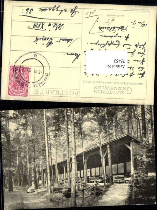 75453,Foto AK Sanatorium Grimmenstein a.d. Aspangbahn Aspang