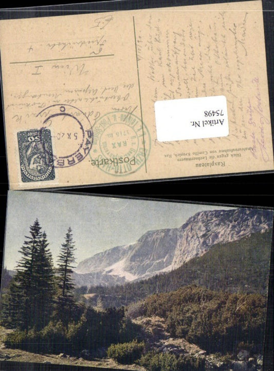 75498,Foto AK Raxplateau Rax Reichenau