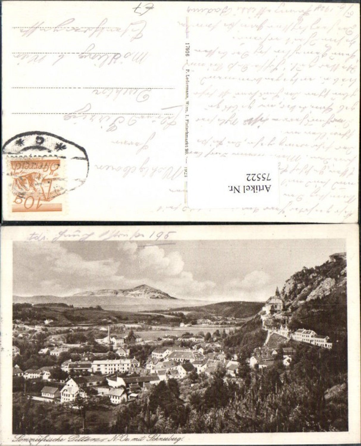 75522,Sommerfrischer Pitten Totale Schneeberg Puchberg