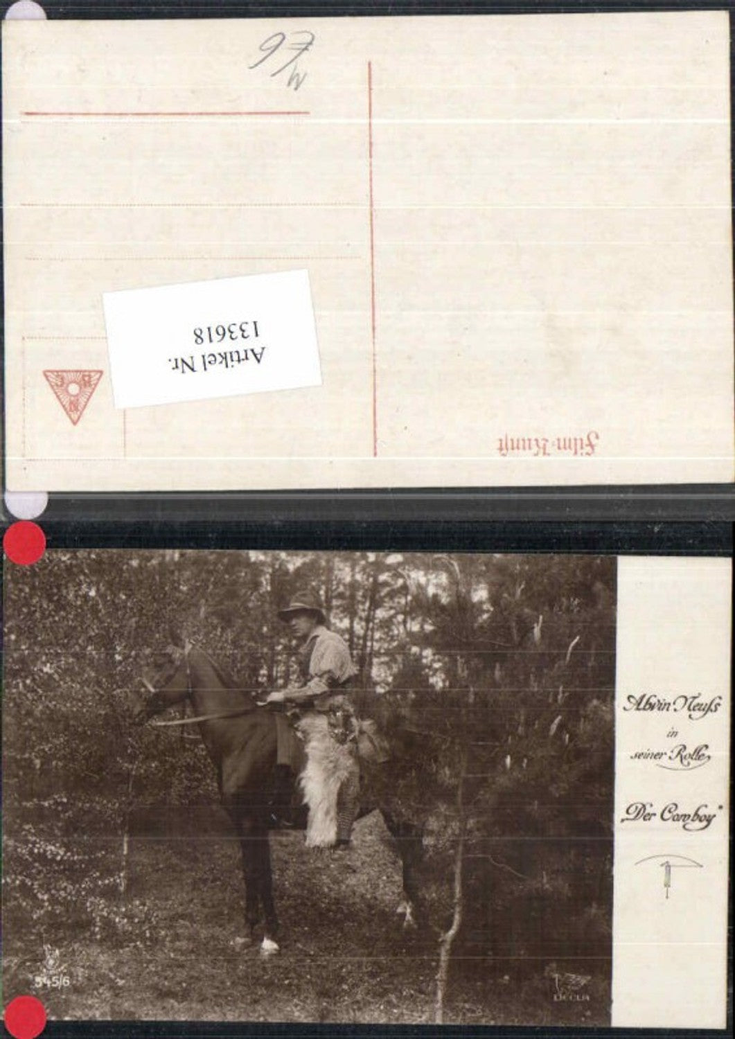 133618,Albin Neuss Der Cowboy Pferd