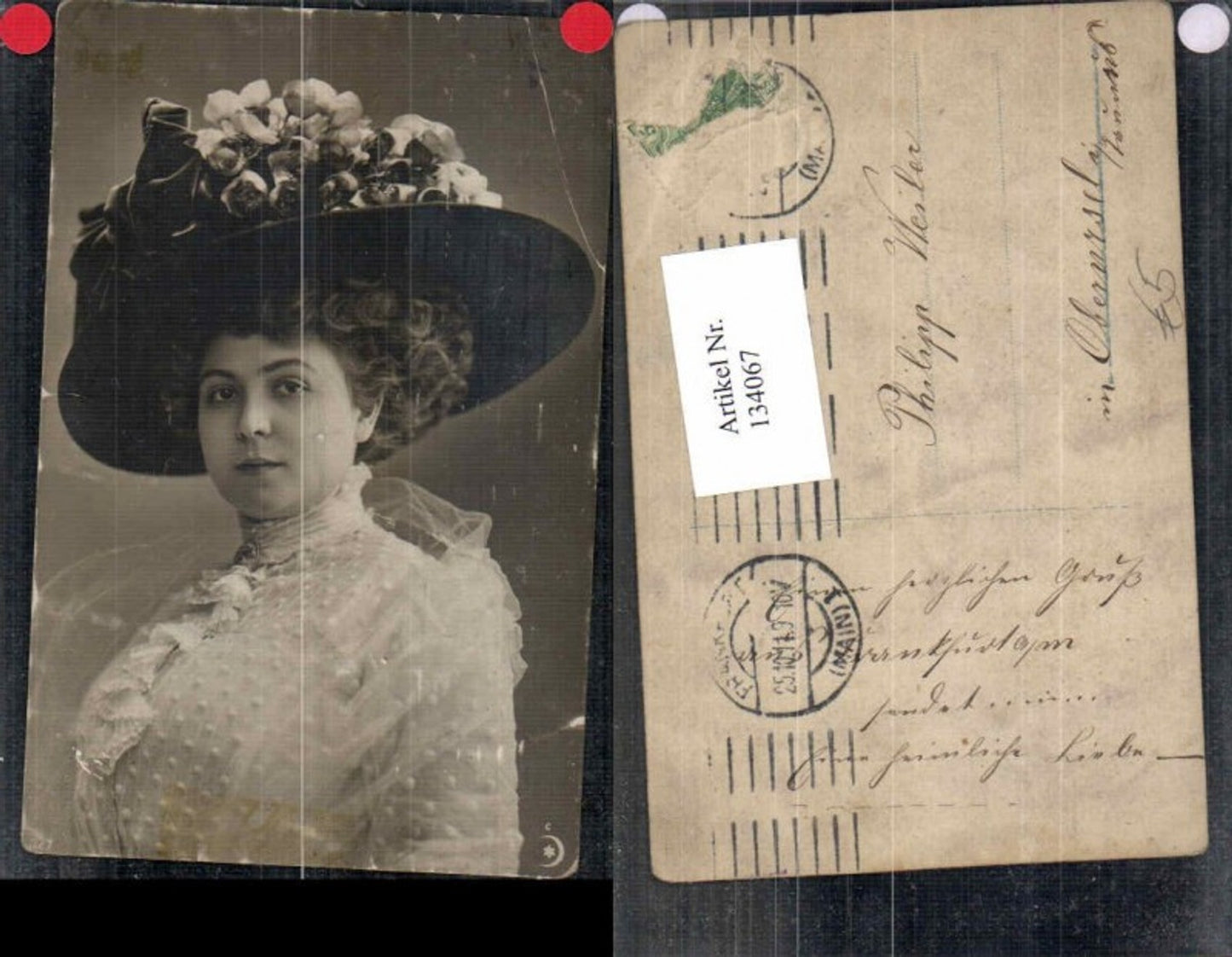 134067,Edwardian Girl Schöne Frau Hutmode Hut Mode Fashion