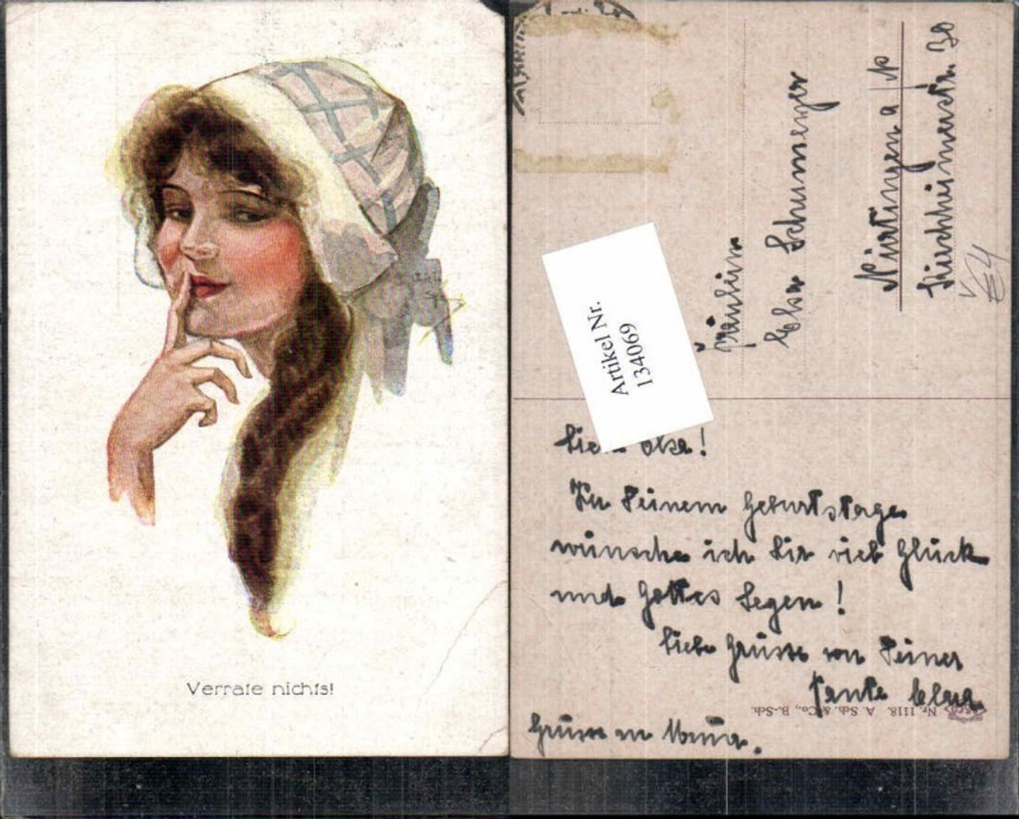 134069,Asco 1118 Arthur Schürer Co Frau Mode Edwardian Girl Verrate Nichts