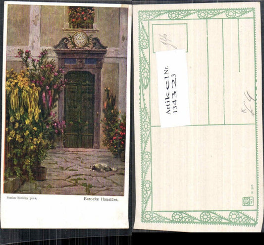 134323,Stefan Simony Barocke Haustüre Hund