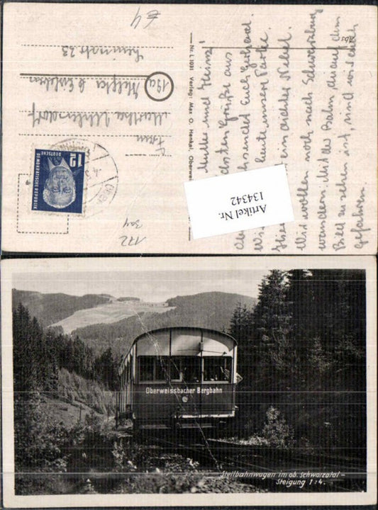 134342,Steilbahnwagen Oberweissbach Bergbahn Schwarzatal