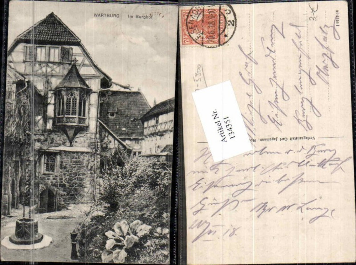 134351, Wartburg near Eisenach, Burghof 1908