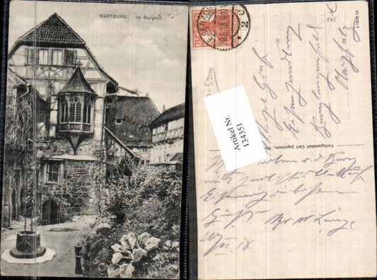 134351,Wartburg bei Eisenach Burghof 1908