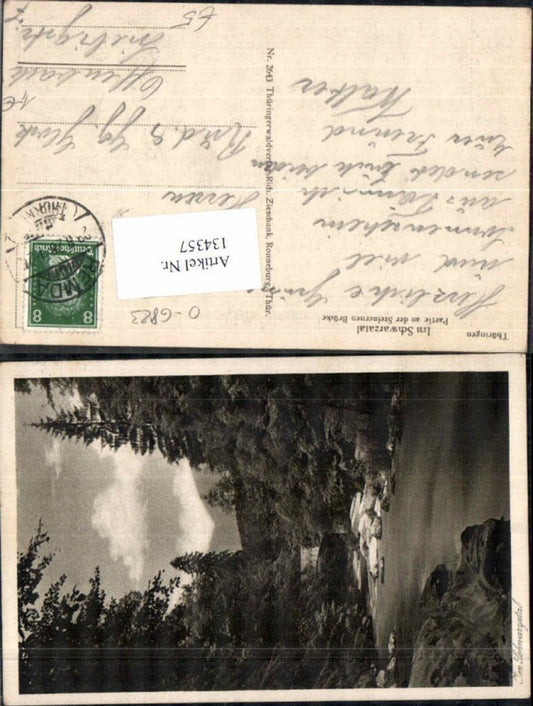 134357,Schwarzatal Steinerne Brücke Remda