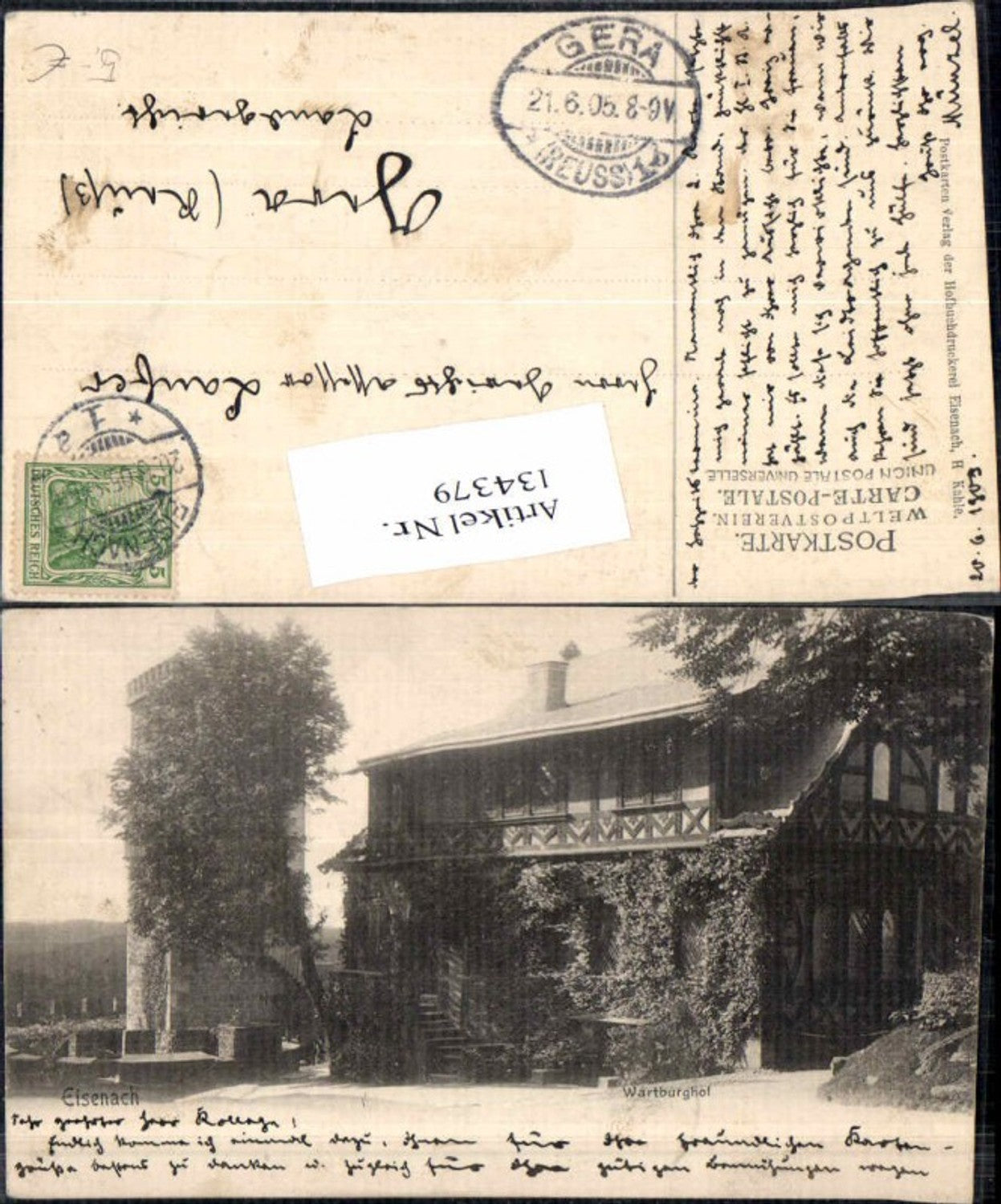 134379, Eisenach Wartburg Wartburghof 1905