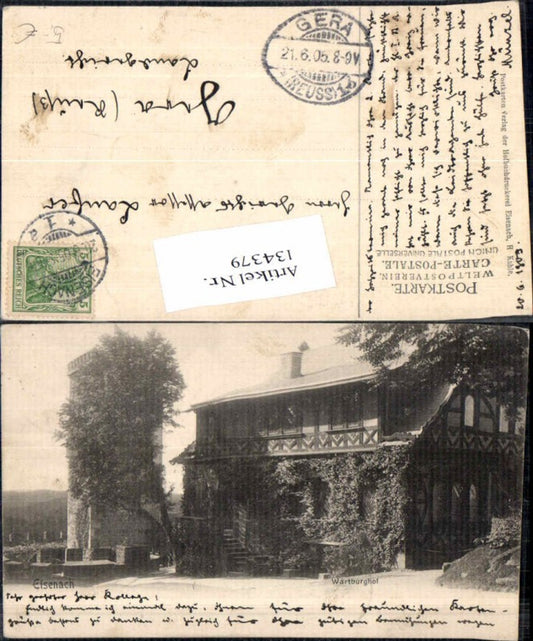 134379,Eisenach Wartburg Wartburghof 1905