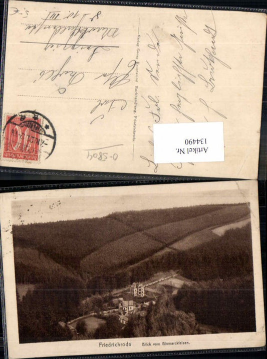 134490,Friedrichroda Blick vom Bismarckfelsen