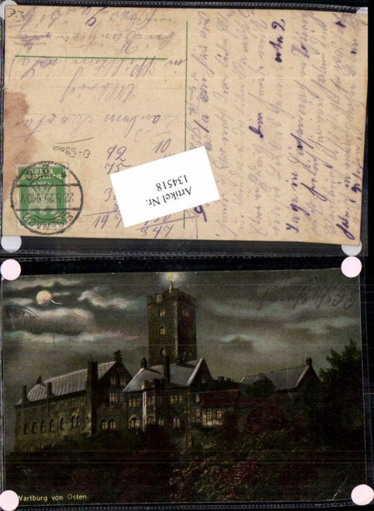 134518,Wartburg von Osten Eisenach Mond AK