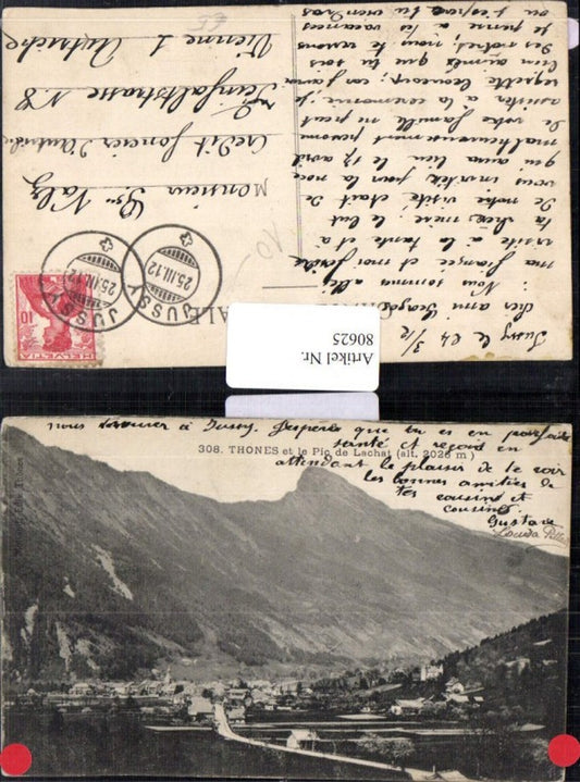 80625,Thones et le Pic de Lachat 1912
