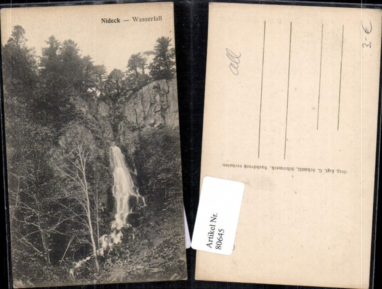 80645,Nideck Wasserfall Gemeinde Oberhaslach im Département Bas-Rhin