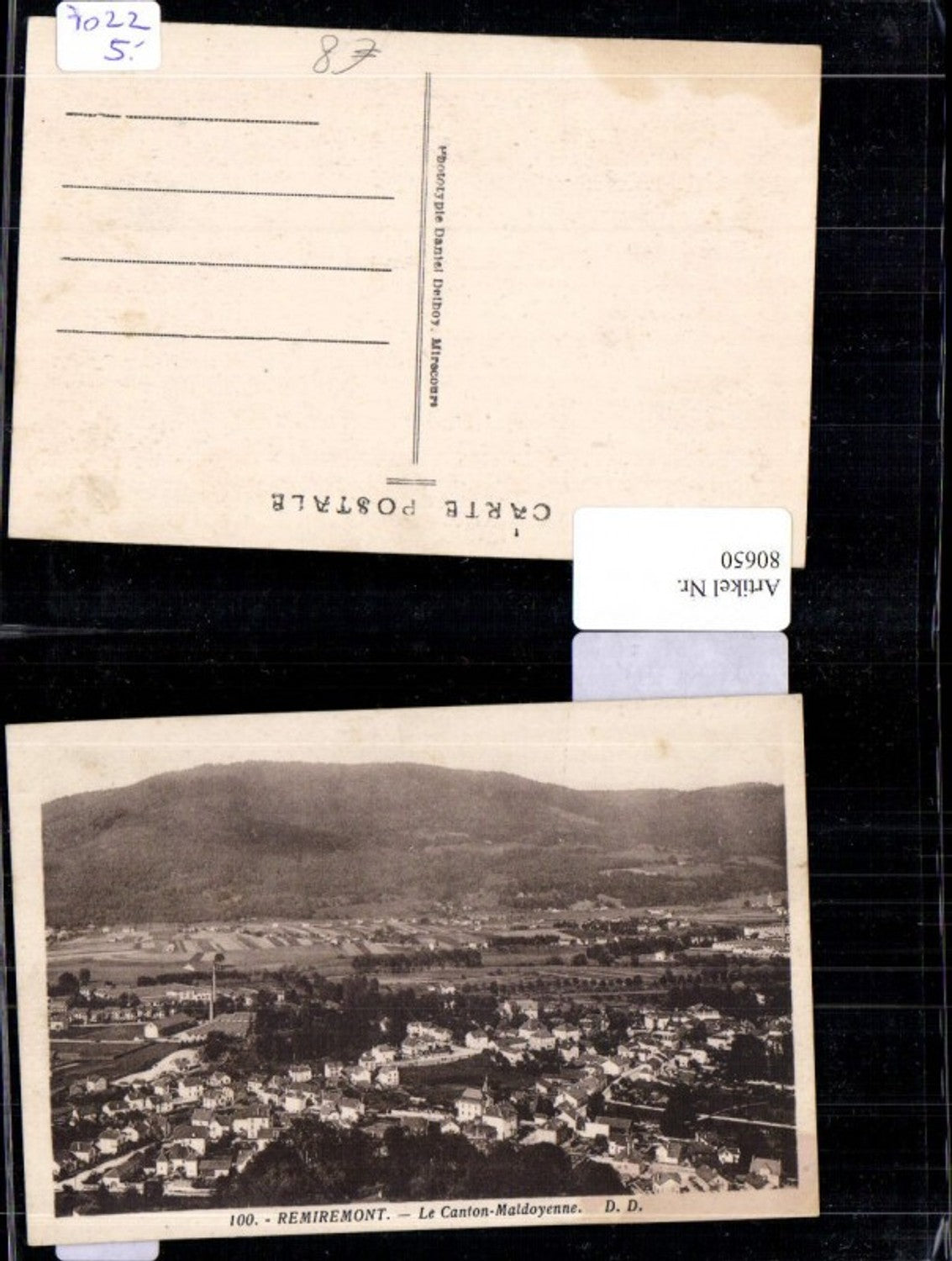 80650,Remiremont Le Canton Maldoyenne Phototypie