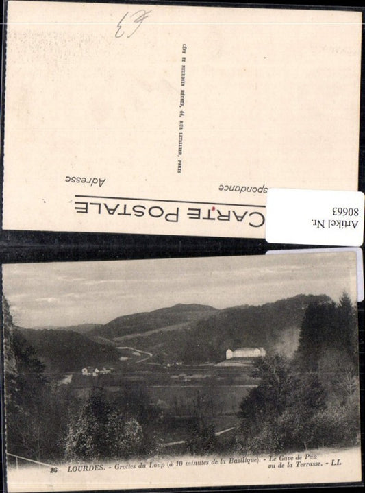 80663,Lourdes Grottes du Loup Le Gave de Pau vu de la Terrasse pub LL. 16