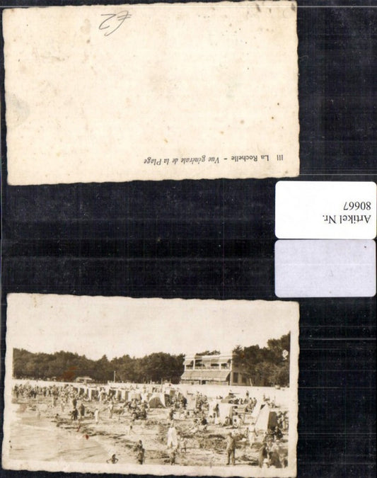 80667,La Rochelle Vue generale de la Plage Strand mit Menschen