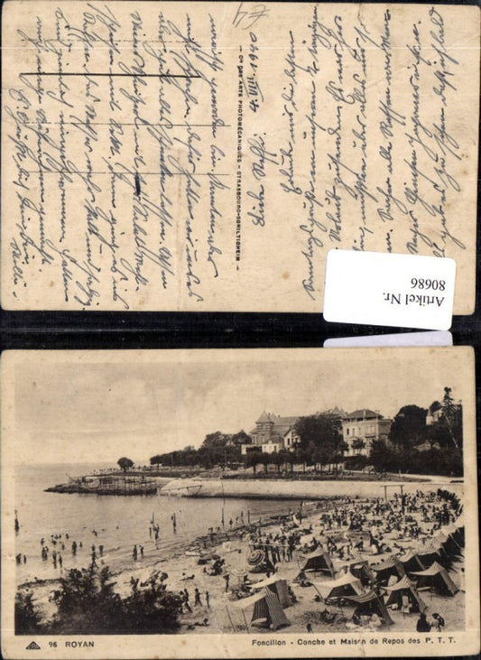 80686,Foncillon conche et Maison de Repos des P. T. T. Strand am Meer 1940