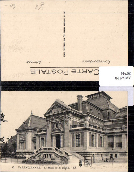 80744,Valenciennes Le Musee vu du jardin pub LL. 15