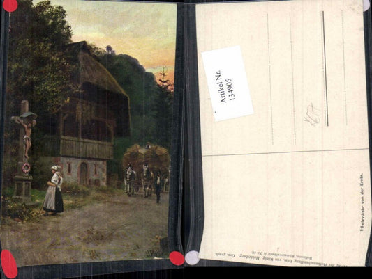 134905,H. Hoffmann Heimkehr v.d. Ernte pub Edmund von König Heidelberg