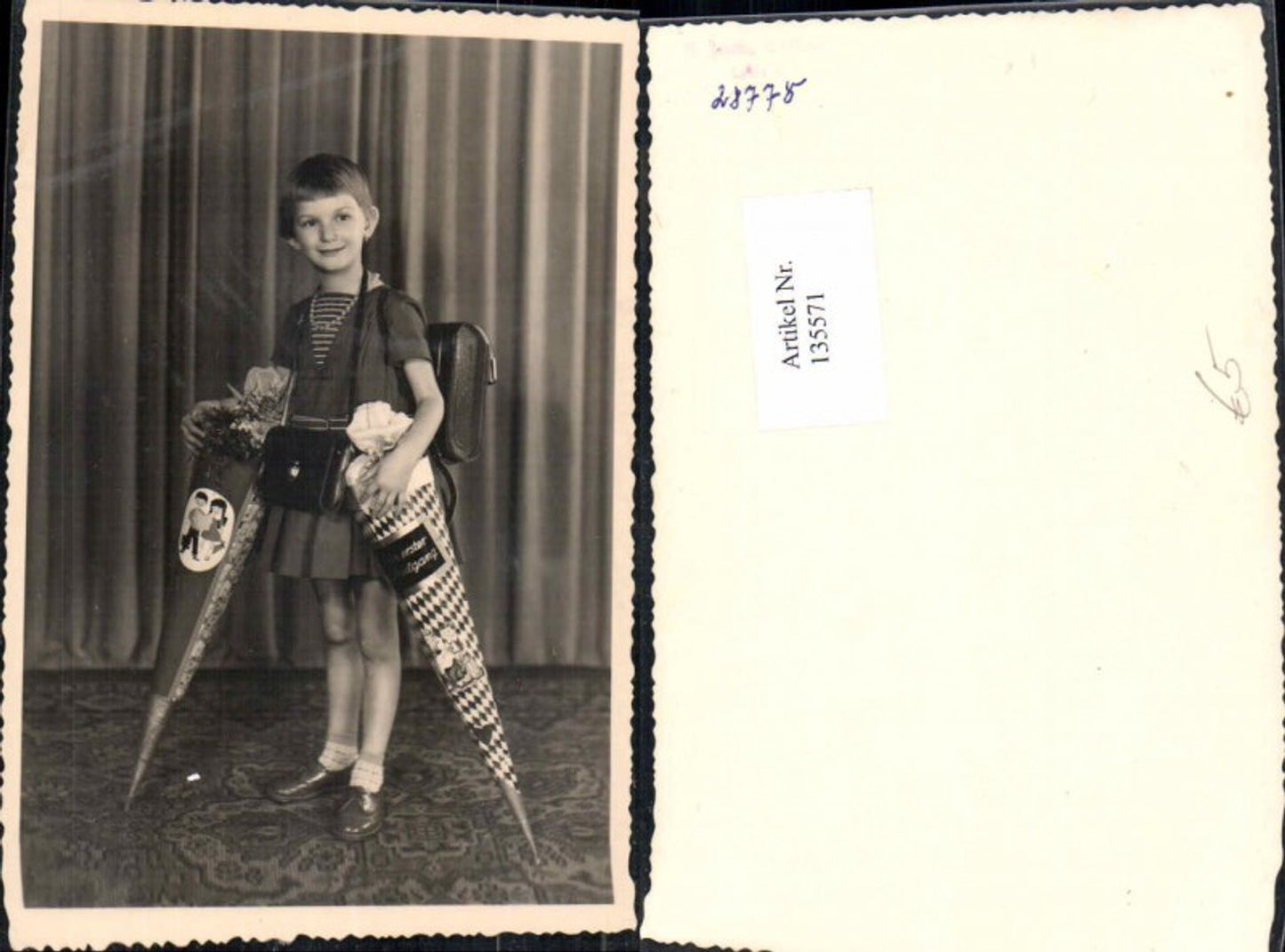 135571,Erster Schulgang Junge Schultüte Einschulung