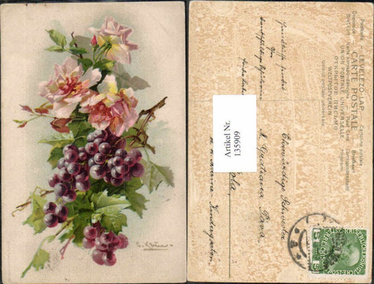 135909,Catharina Klein Weintrauben Trauben Rosen Blumen