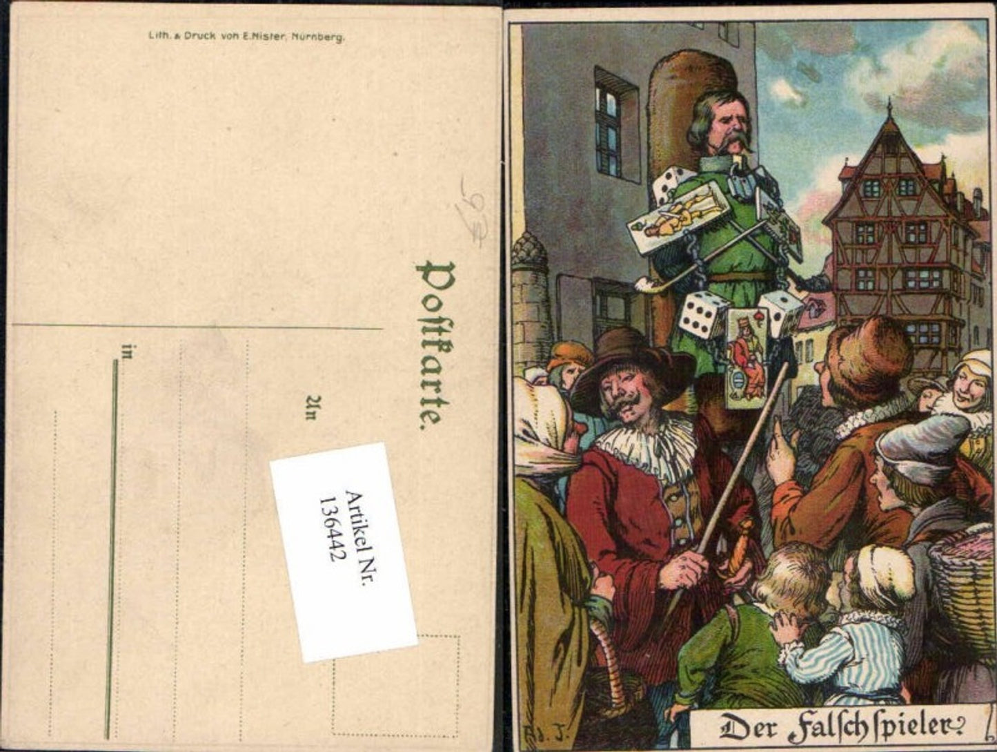 136442,Der Falschspieler am Pranger pub Nister Nürnberg
