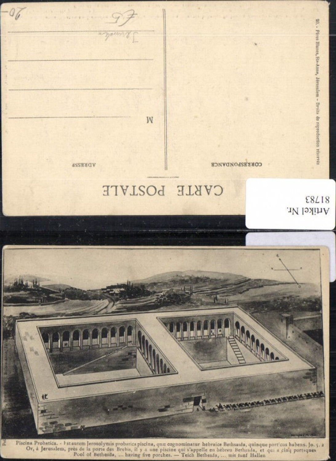 81783,Teich Bethesda mit fünf hallan Piscina Probatica Jerusalem