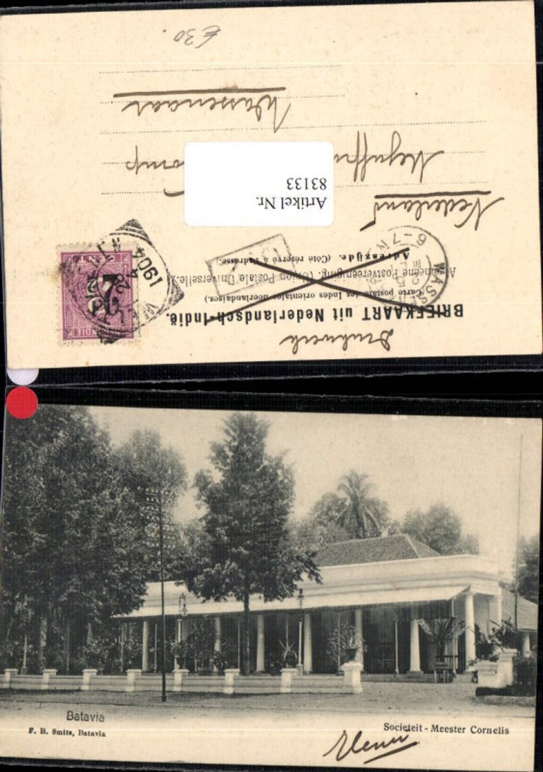 83133,Batavia Societeit Meester Conelius Indonesien
