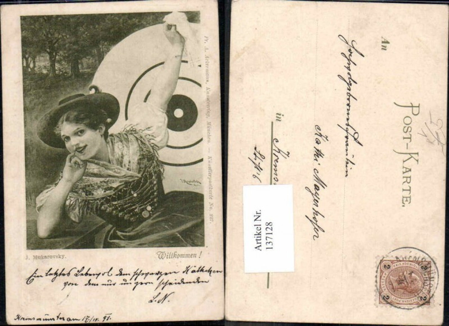 137128,J. Mukarovvsky Willkommen Frau Hut pub Ackermann Nr 227