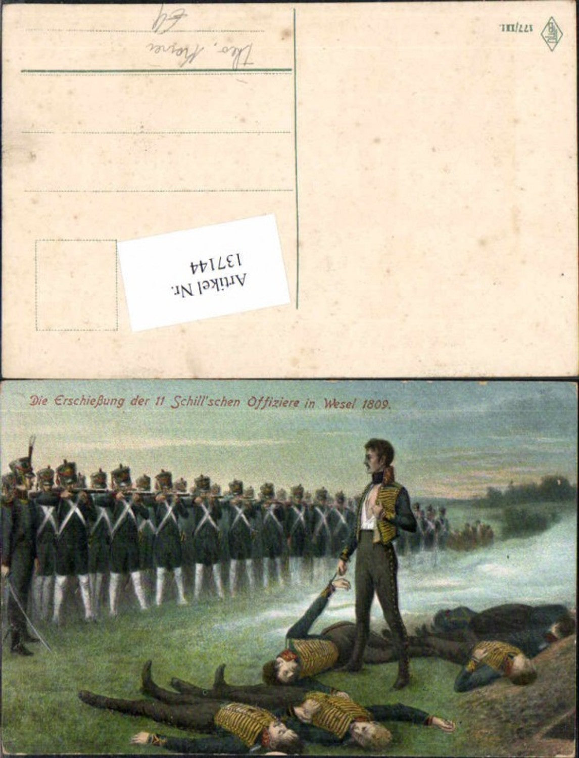 137144,Erschiessung d. Schillischen Offiziere in Wesel 1809 Theodor Körner