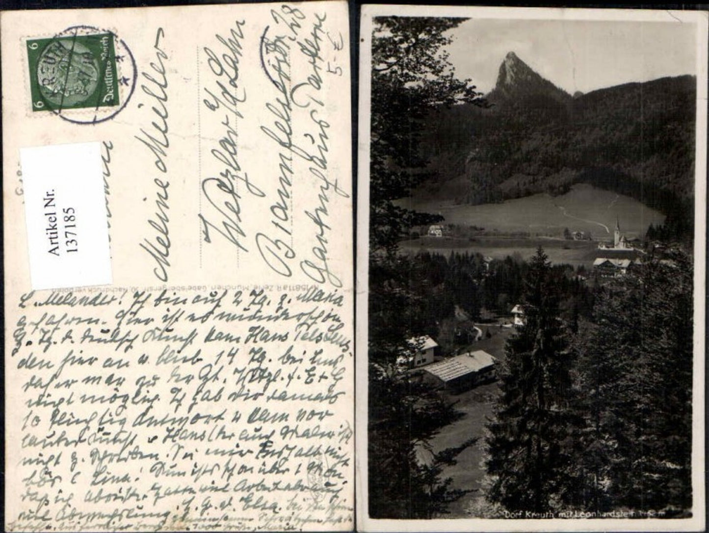 137185,Dorf Kreuth 1938 tegernsee Miesbach