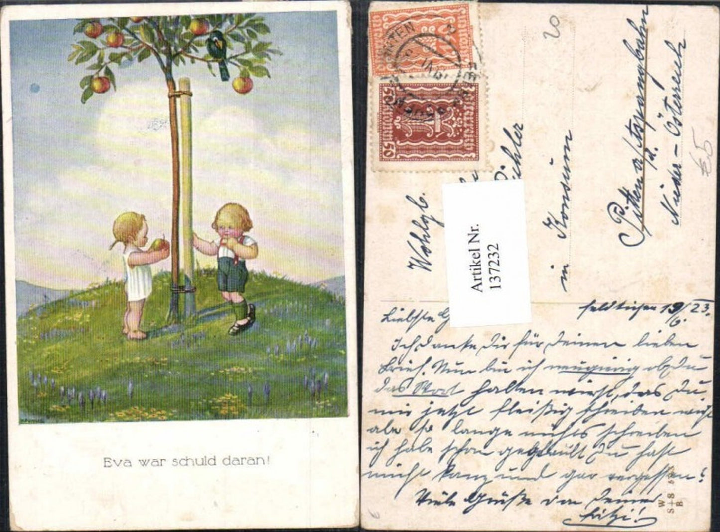 137232,Kinder Apfel Äpfel Baum Eva war Schuld daran Kinder