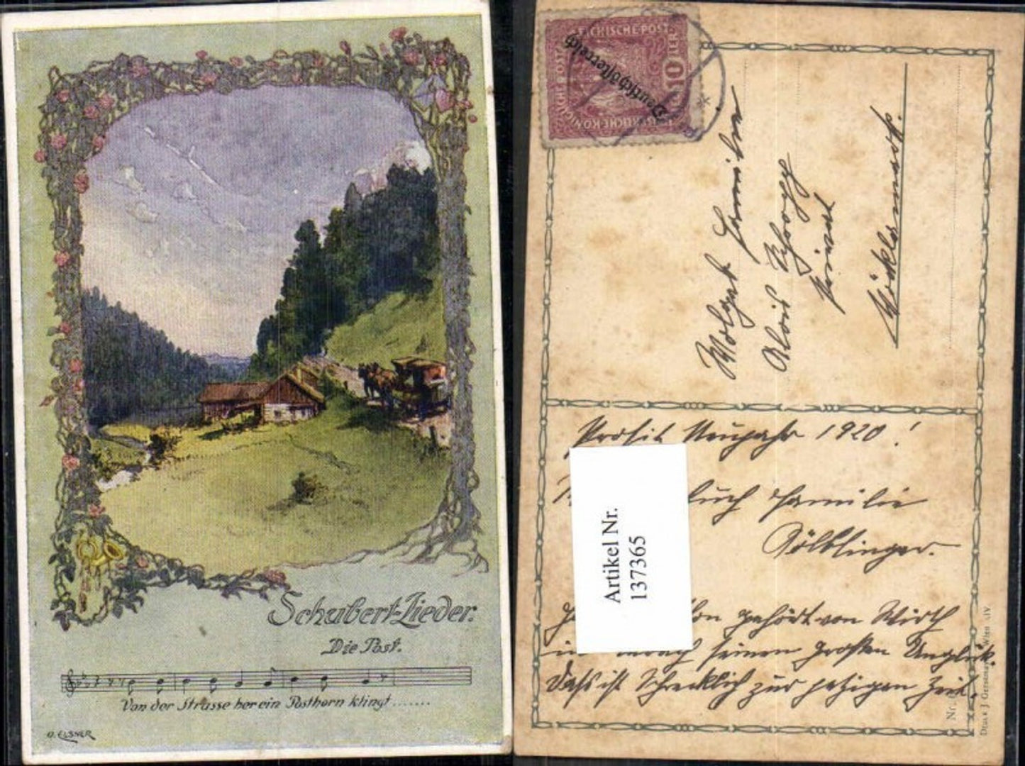 137365,Schubert Lieder Die Post O. Elsner 4