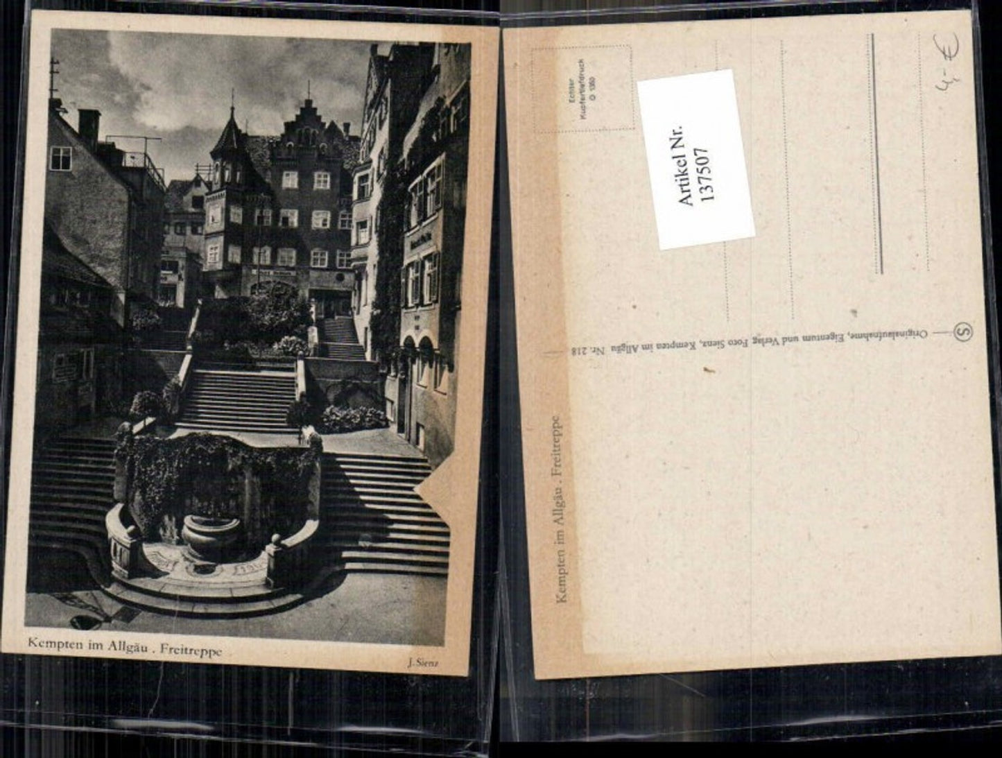 137507,Kempten im Allgäu Freitreppe 1940