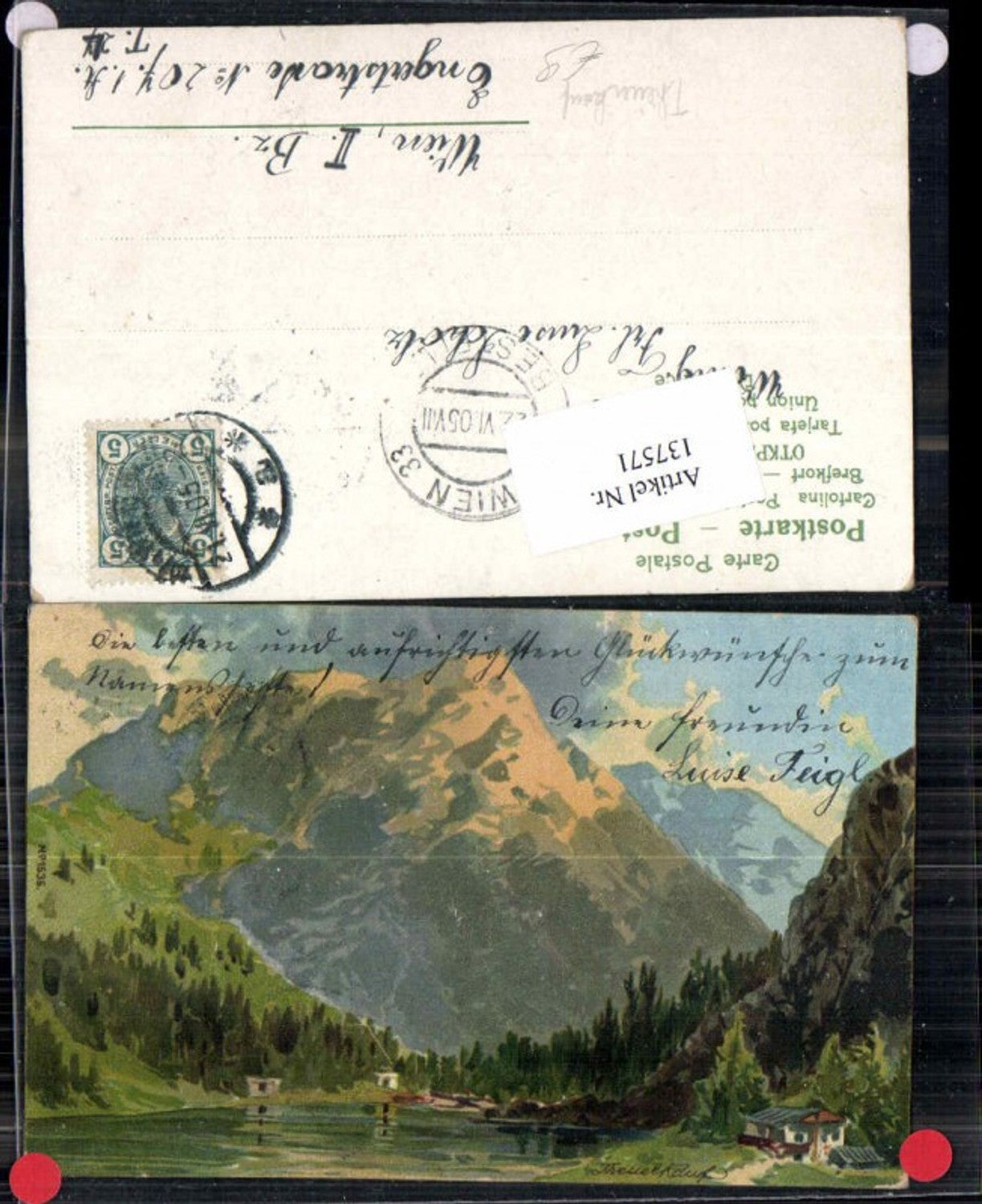 137571,Gottlob Theuerkauf Berglandschaft Tolle Künstlerkarte