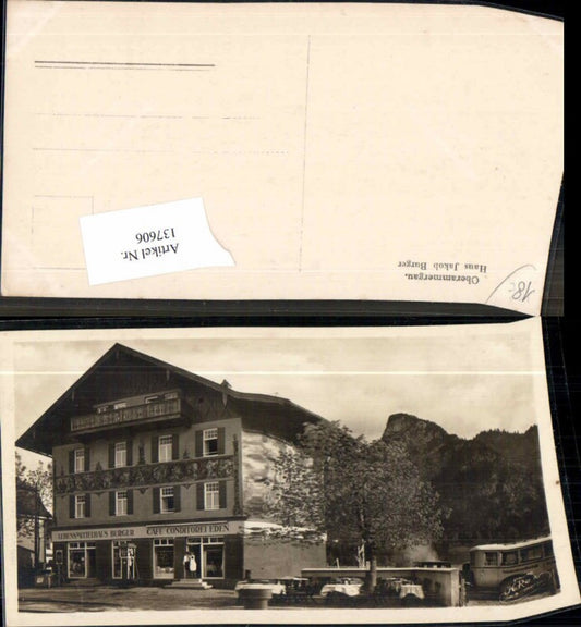 137606,Oberammergau Haus Jakob Burger Kaufhaus 1940 Cafe