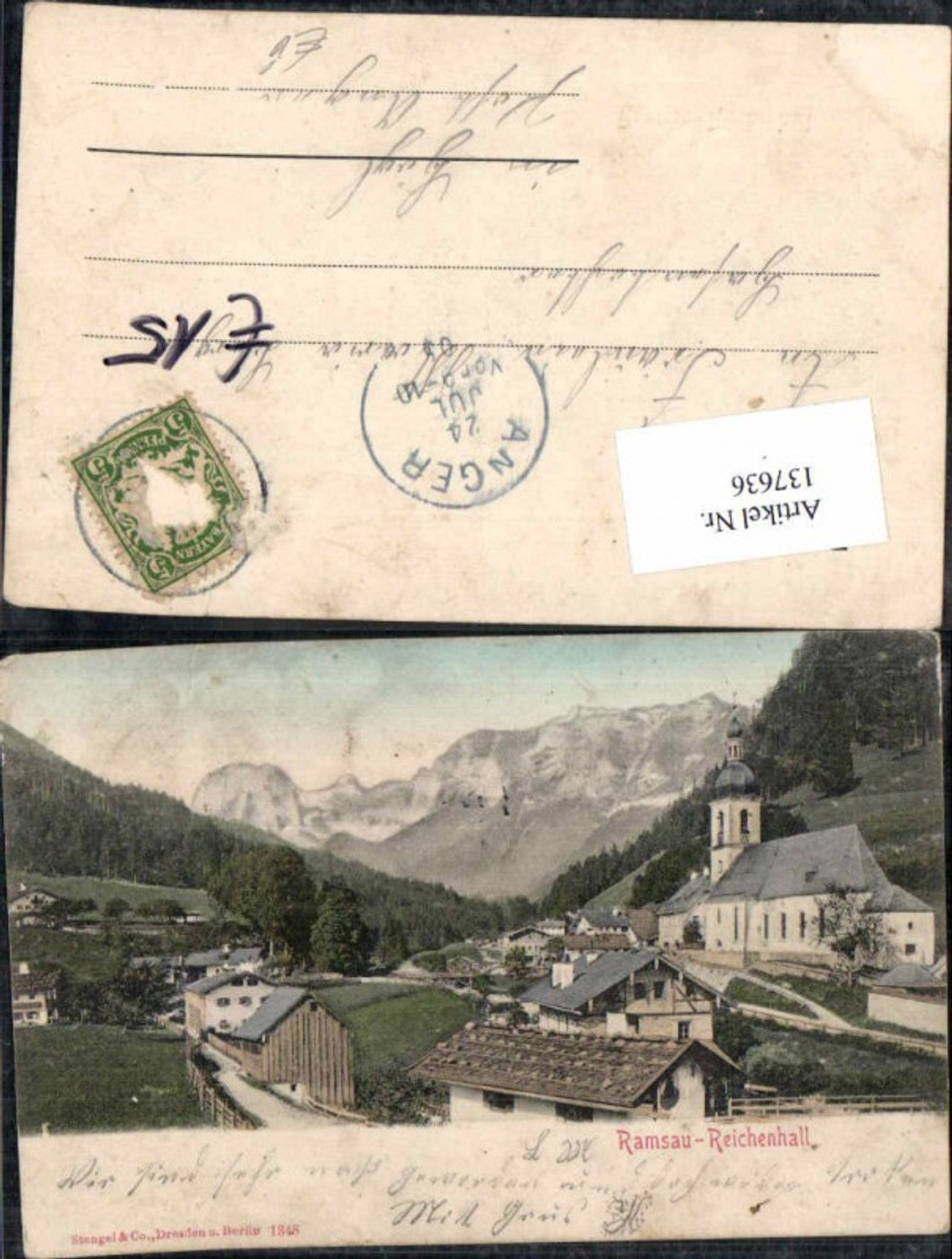 137636,Ramsau bei Reichenhall Teilansicht 1904