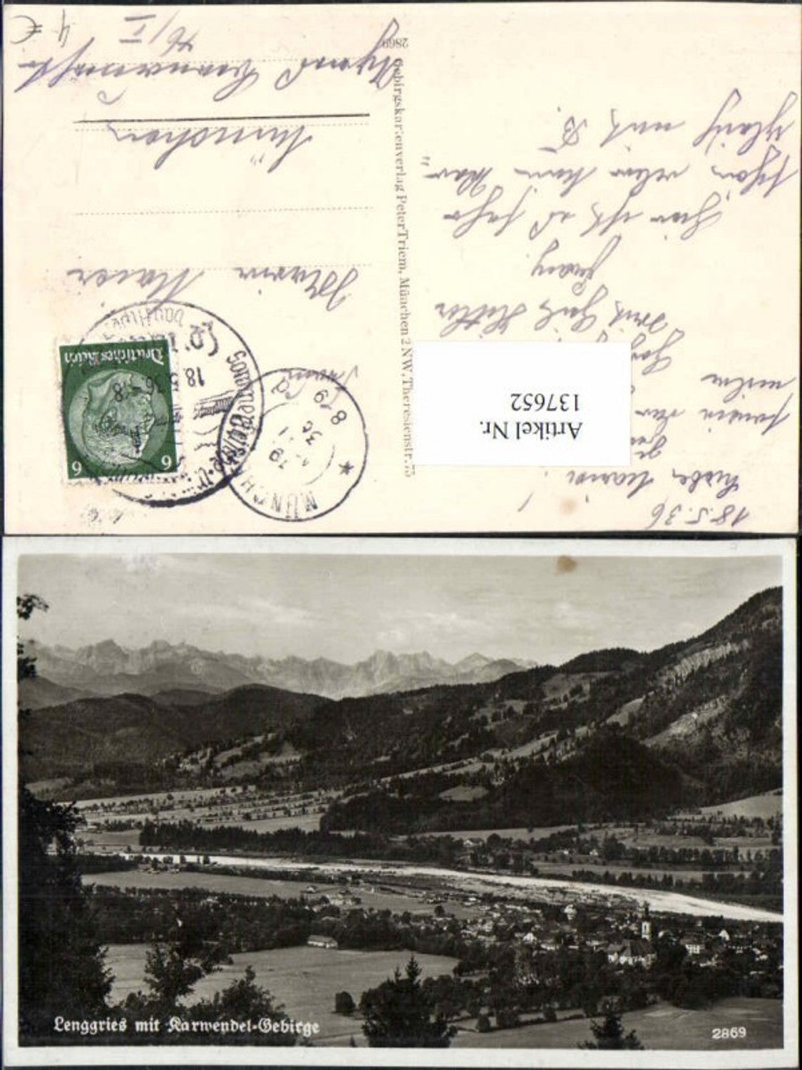 137652,Lenggries m. Karwendel 1938