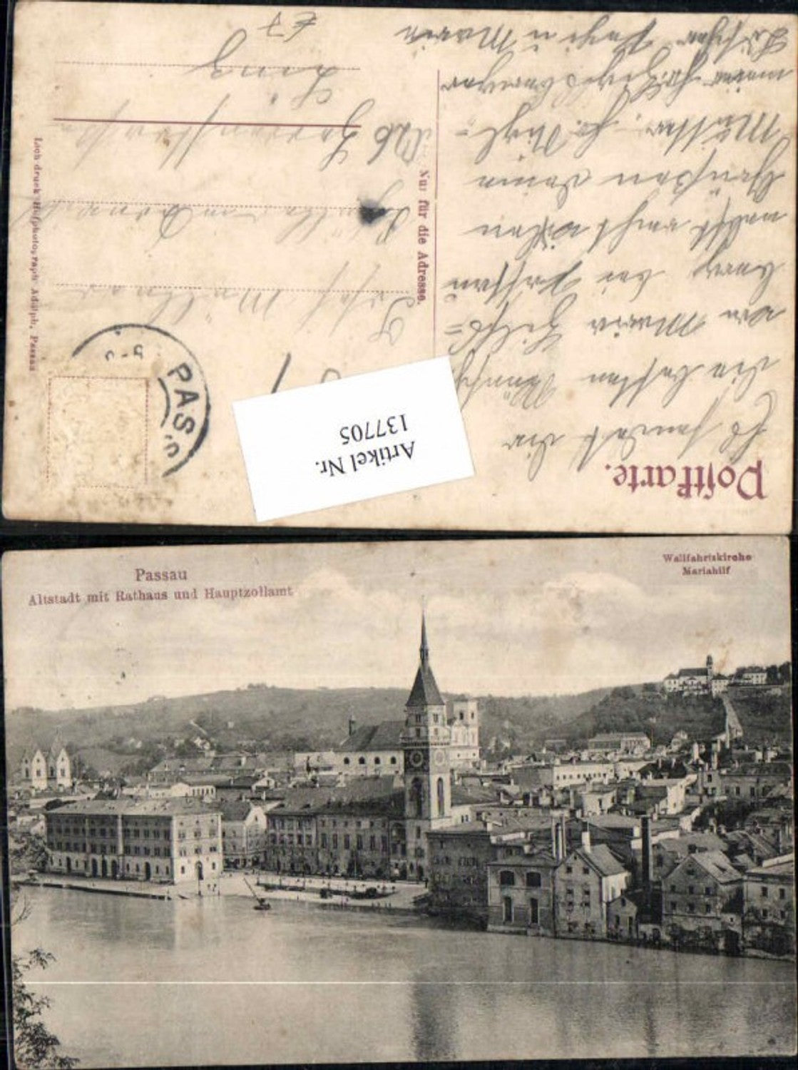 137705,Passau Altstadt m. Rathaus und Hauptzollamt Mariahilf