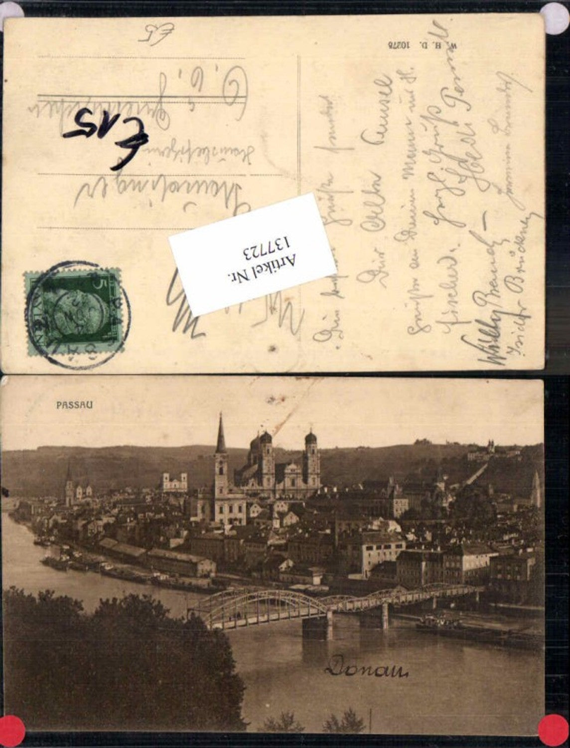 137723, Passau section with bridge 1915