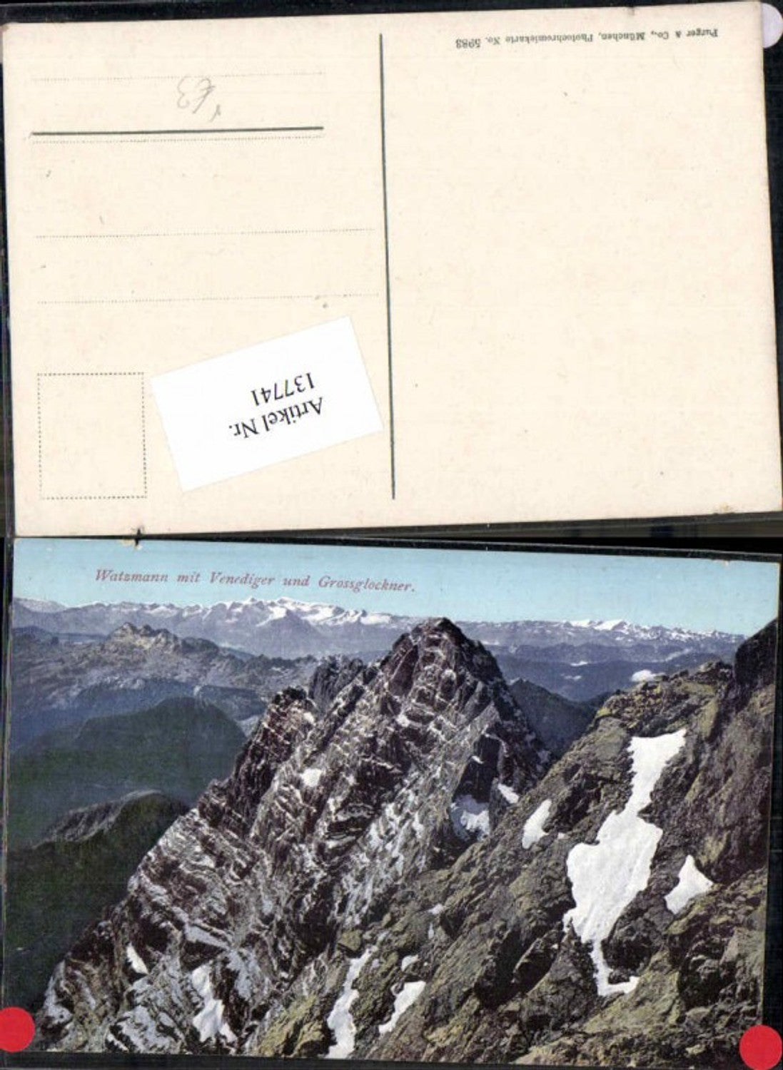 137741,Watzmann Venediger Grossglockner Berchtesgaden Purger Co 5983