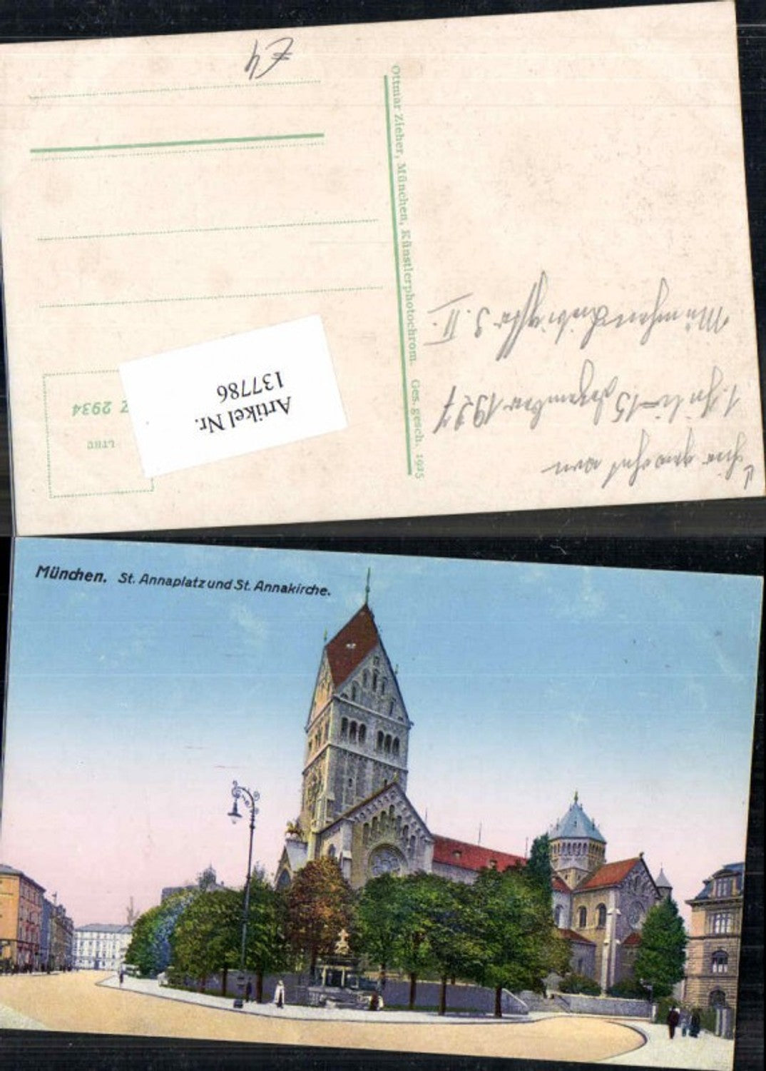 137786, Munich St. Annaplatz St. Anna Church Church 1927
