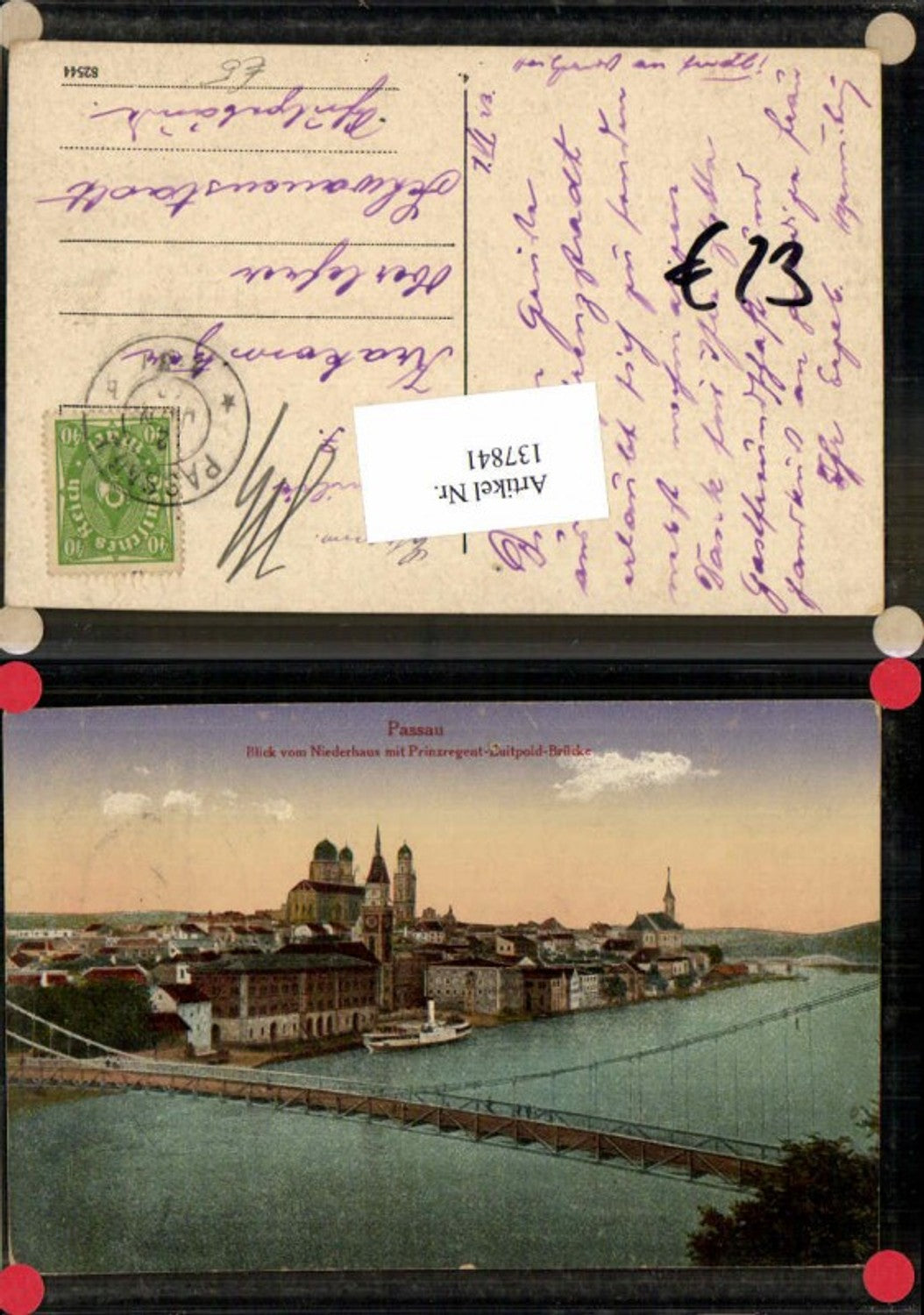 137841,Passau Blick von Niederhaus Prinzregent Luitpoild