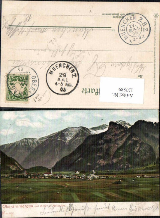 137889,Oberammergau m. Kofel 1900
