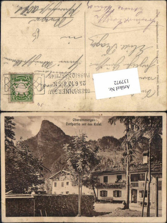 137972,Oberammergau Dorfpartie 1920 Hausansicht