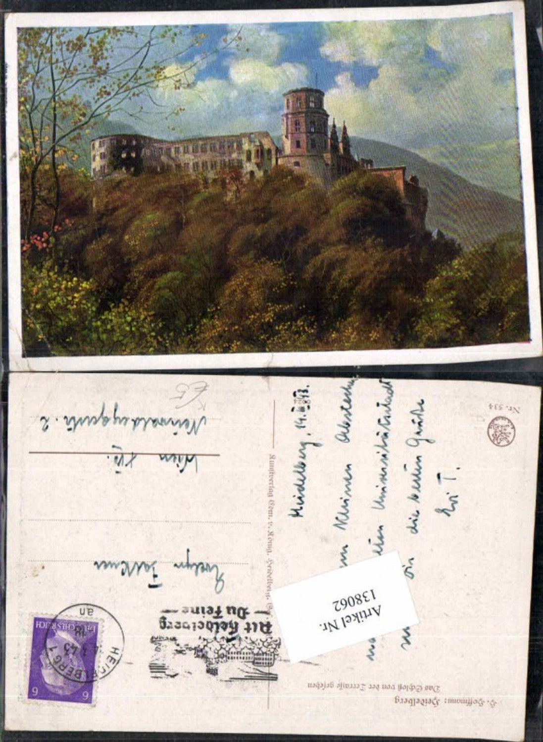 138062,H. Hoffmann Heidelberg Schloss pub Edmund von König 534